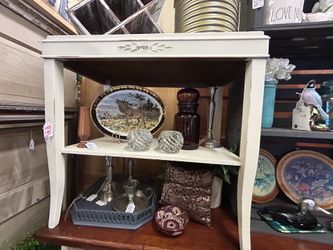 Vintage Off White Side Table