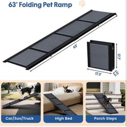 Brand New in box Folding Dog Ramp for Car/SUV – 63” Non-Slip Pet Ramp