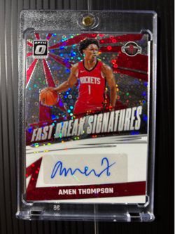 Amen Thompson Auto Optic Donruss Refractor