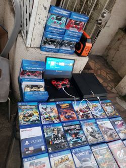 $120! PS4 500GB & 1 Control $280! Games only. $175! 5 controllers $250 monitor. All Playstation 4 combo $750! Or trade