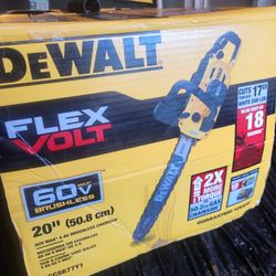 Dewalt FLEXVOLT 60V MAX 20 in. Brushless Electric Cordless Chainsaw Kit and Carry Case with (1) FLEXVOLT 12 Ah Battery & Charger