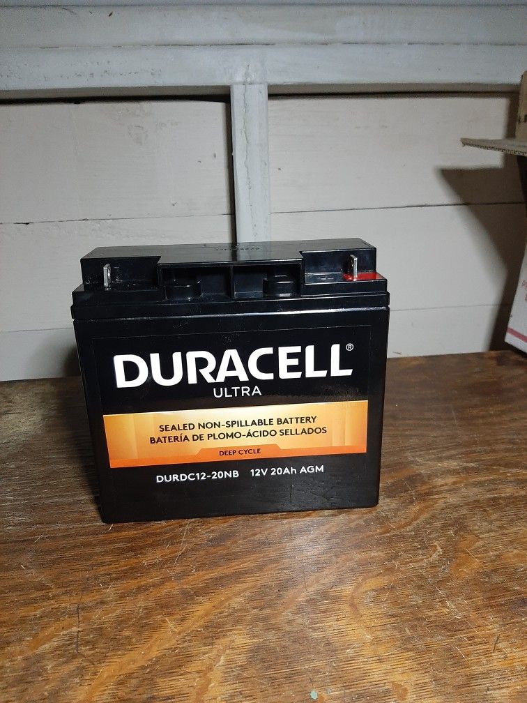 Brand New Duracell Ultra Sealed 12 V Battery DURDC12-20NB 20Ah AGM