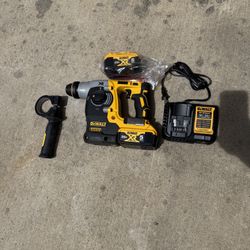 DEWALT 20V MAX XR Cordless Brushless 1 in. SDS Plus L-Shape Rotary Hammer with (2) 20V 5.0Ah Batteri
