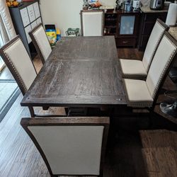 World Market Arcadia Extendable Dining Table and 6 chairs