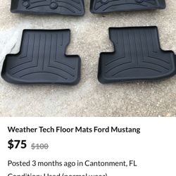 Weather Tech Floor Mats mustang Ford 2020