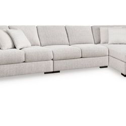 Brand New Ashley Home Chenille Sectional Couch 