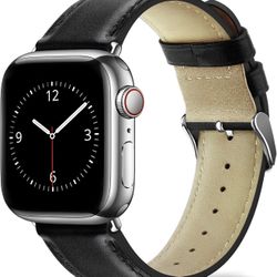Genuine Leather Bands Compatible with Apple Watch 38mm 40mm 41mm 42mm 44mm 45mm 49mm for Women & Men,Replacement Strap for iWatch Ultra SE2 SE Series 