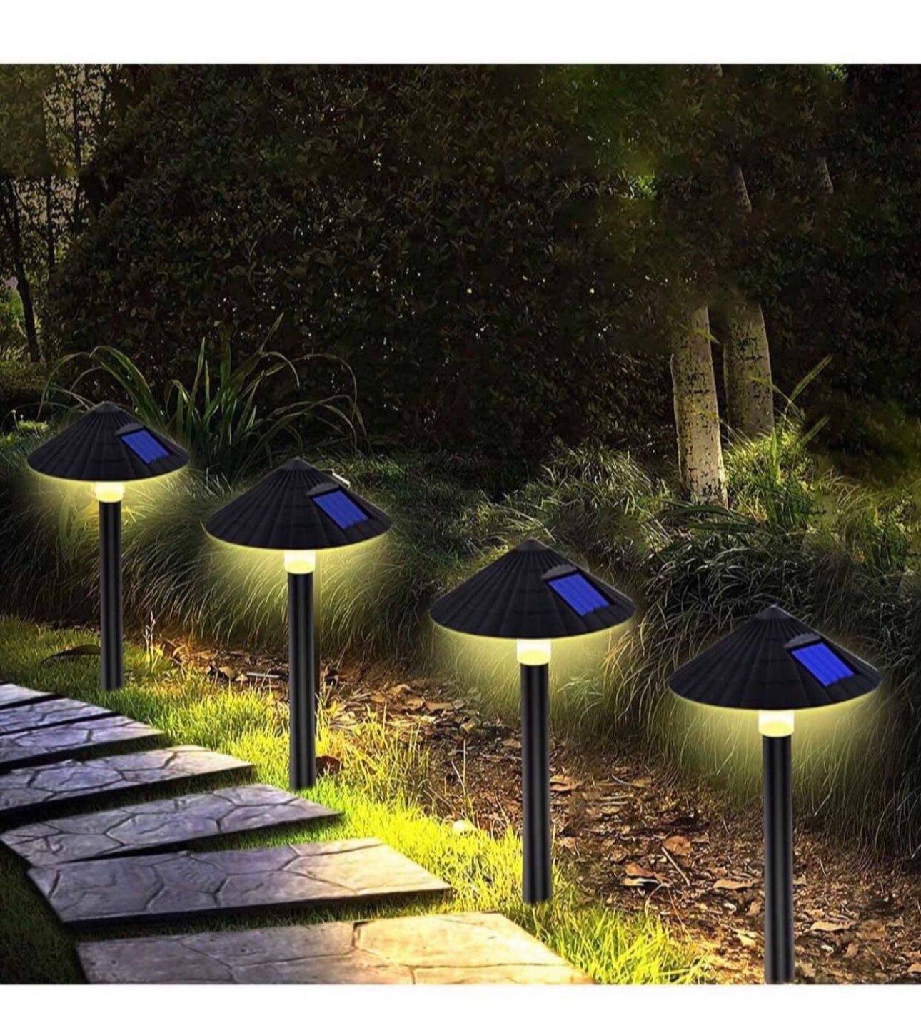 4 Pack Solar Pathway Lights Outdoor Waterproof