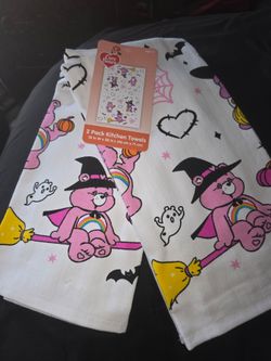 Carebear Halloween 🎃 kitchen towels 2pk