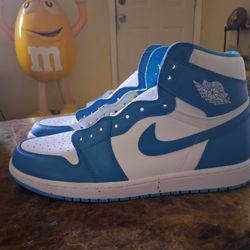 Nike Air Jordan 1 Retro High OG Powder Blue UNC Off White Trophy Size12