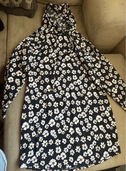Black Floral Long Sleeve Dress