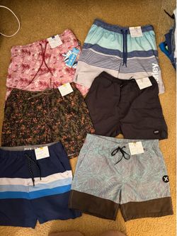 Premium board shorts all these are elastic size medium surfboard shorts, body boarding summer where Premium board shorts all these are elastic size me