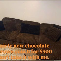 Fairly New Chocolate Brown Sectional