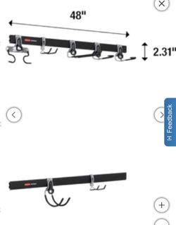 Fasttrack Garage All-in-One Rail and Hook Track System Kit, Wall Mounted Storage and Organization Solution