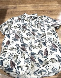 Men's Hawaiian Shirt Short Sleeve, Button-Up, XL Seapointe