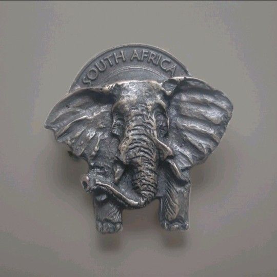 SOUTH AFRICA METAL FRIDGE MAGNET LOCAL WILD ANIMALS BIG ELEPHANT SOUVENIR 2"