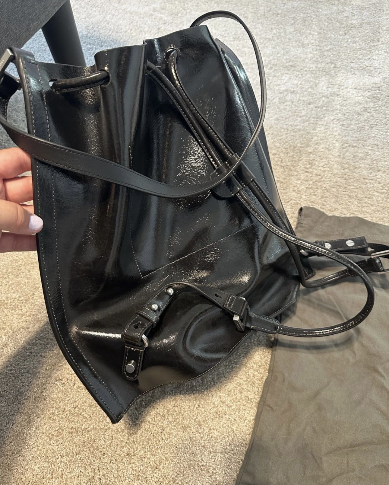 All Saints Leather Backpack