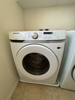 Samsung WF45T6000AW Washer + DVG45T6000W Gas Dryer Set – Purchased Feb 2025