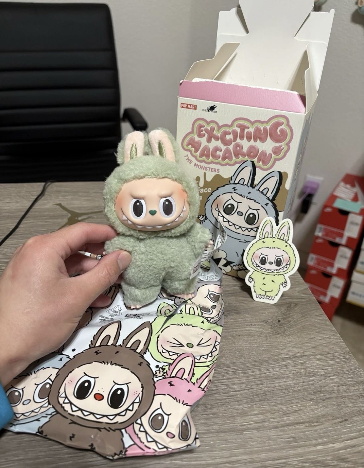 THE MONSTERS Exciting Macaron GreenGrape Green Grape Labubu - THE