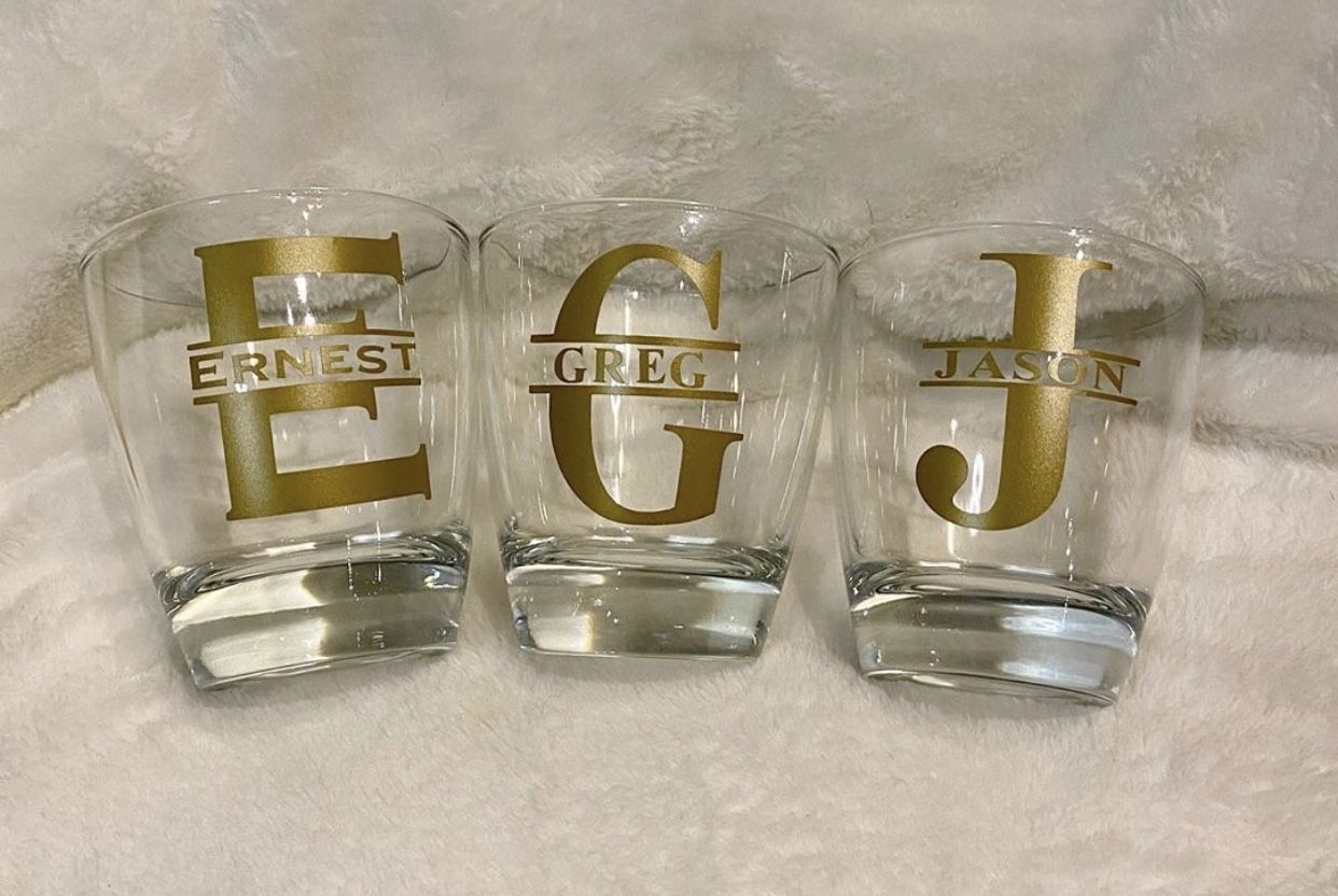 Custom glass cups