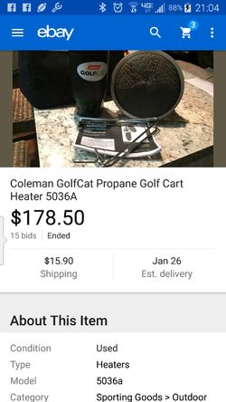 Coleman Golfcat catalytic portable propane heater - model 5036A for Sale in  Brentwood, TN - OfferUp
