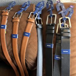 New Mens George Leather Belts ,sizes are 46/48 brown,44 brown,black size 44, 42, 40 ! 