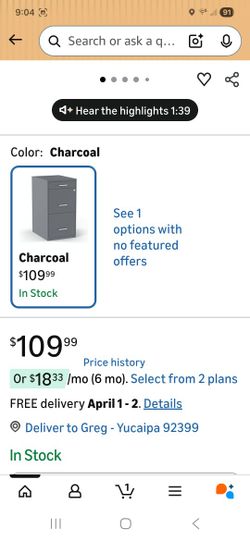 File Cabinet 3-Drawer Lockable.