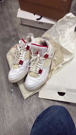 Jordan shoes 4 metallic red