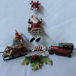 Miscellaneous Christmas Tree Ornaments - Set of 5