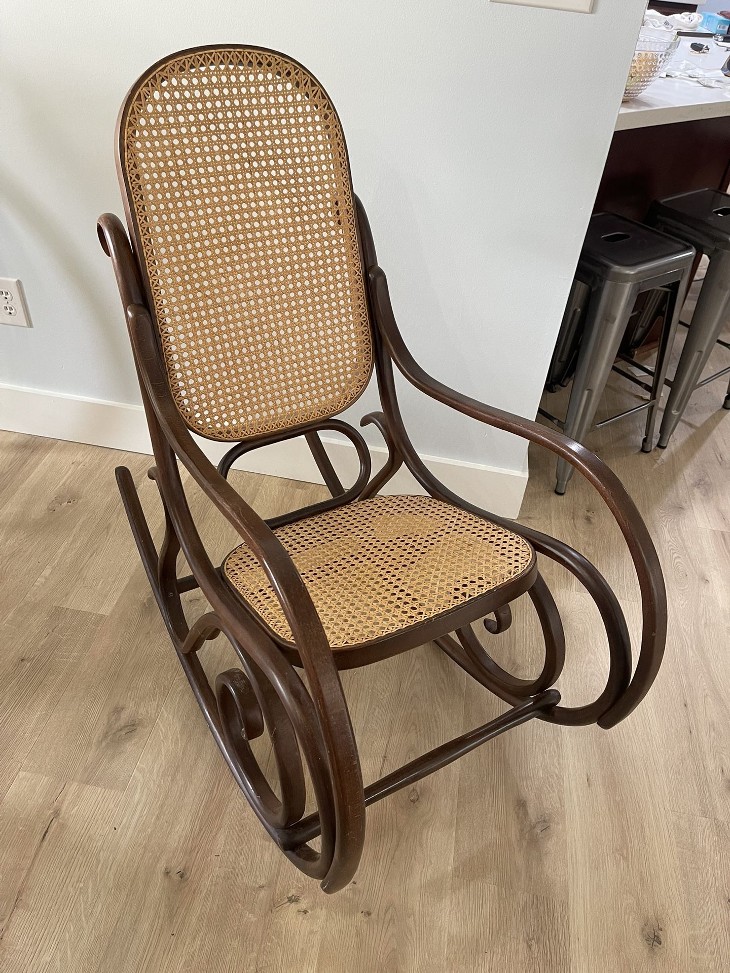 Bentwood Cane Rocking Chair