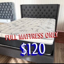 Full size pillow top mattress only
