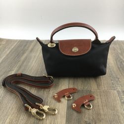 Longchamp black mini bag