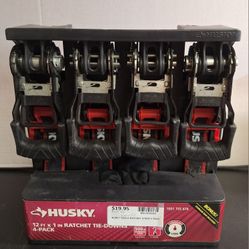 HUSKY TOOLS RATCHET STRAP 4 PACK