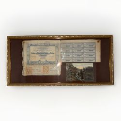 Antique 1880 French Panama Canal Stock Certificate Ferdinand de Lesseps Framed