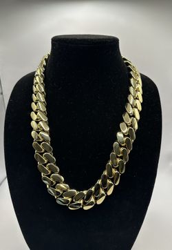 14k Gold Plated 22mm 24” 580+ Gram Handmade Miami Cuban Link