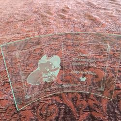 Walt Disney’s 60th Anniversary Dumbo Glass Plaque
