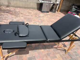 BestMassage Massage Table Portable 3 Fold Massage Bed with Adjustable Height, Black
