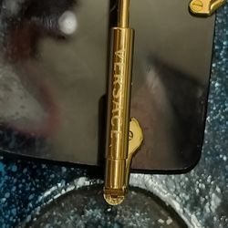 VERSACE VE2(contact info removed)8G 60mm Gold Rectangle Women's Sunglasses