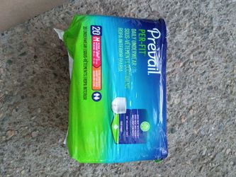 4 new pks - $20 Prevail incontinence daily briefs medium 34-48 inch waist new