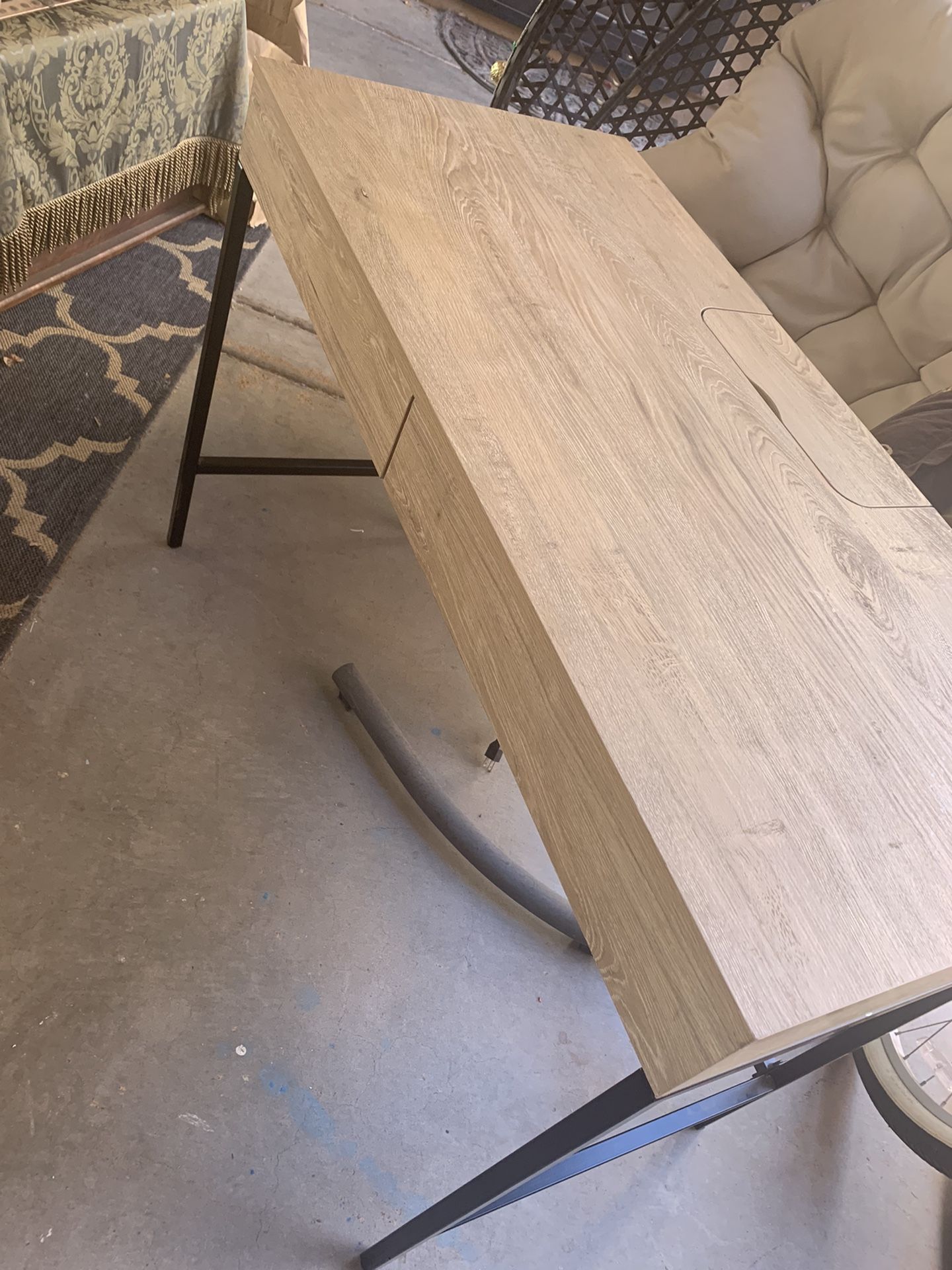 Loring Wood Writing Desk with Drawers - Project 62™ USB Plug In Convenient