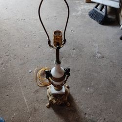 Brass And Marble Lamp From Itatly
