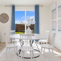 Magnolia Home Round Table + 6 Chairs by Joanna Gaines