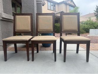 Three dining chairs