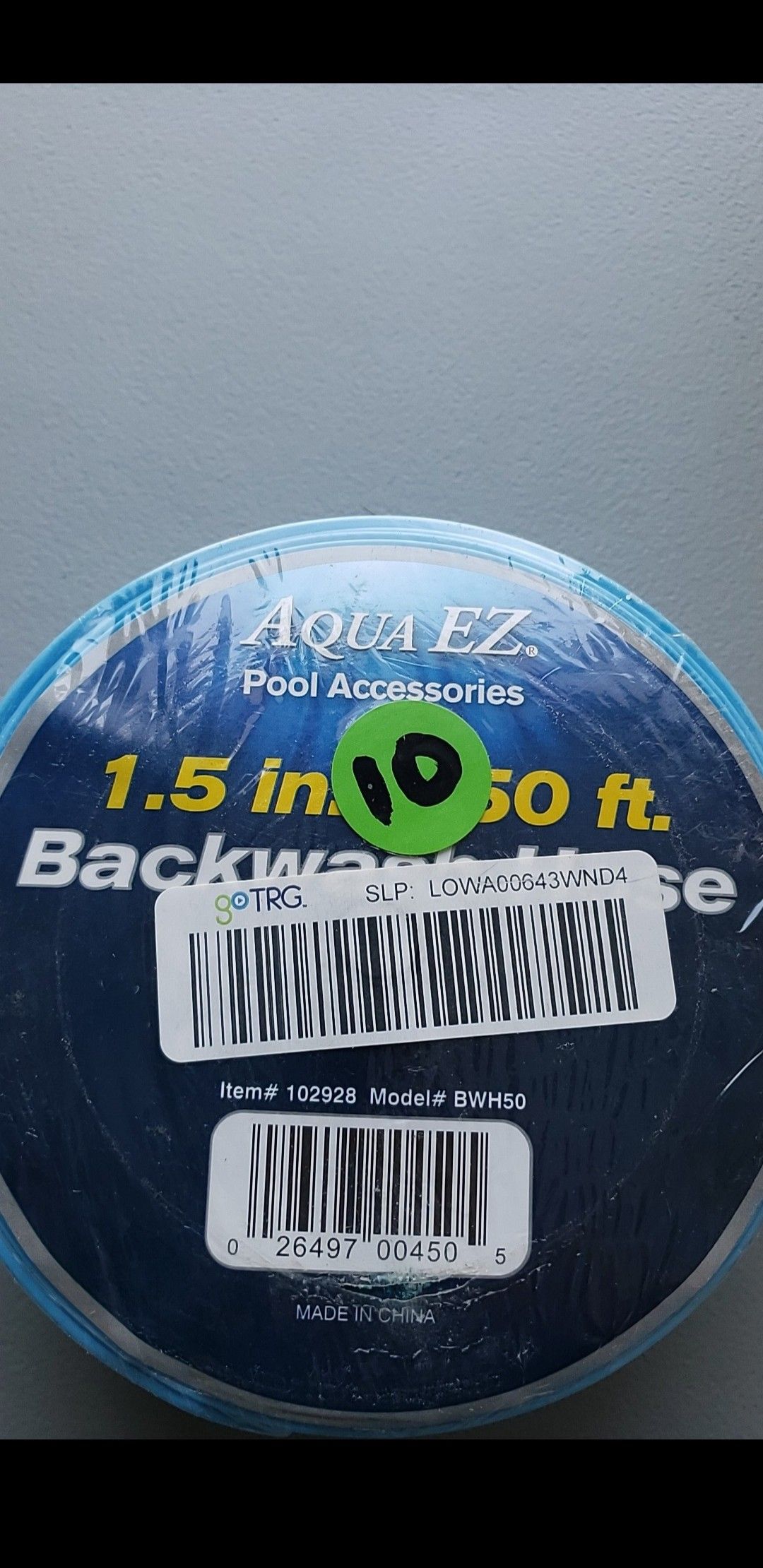 1.5 x 50 backwash hose for pool