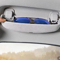 Car Glasses/Sunglasses Holder Case Storage Box (Easy Installation - Replace Roof Handle on Driver-Side)