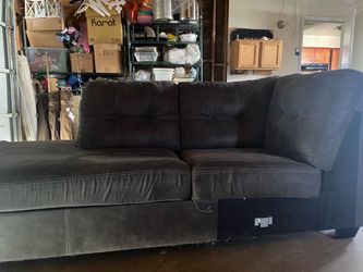 Dark Brown Microfiber Sectional Sofa