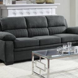 Halle Plush Gray Sofa