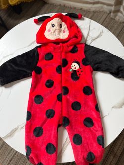 Baby Ladybug Costume Hooded Fleece Jumpsuit