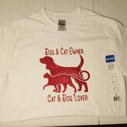 White Dog And Cat Owner/Lover T Shirt