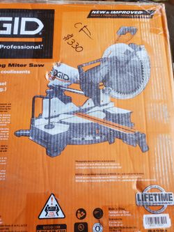 RIDGID CORDED 12"IN SLIDING MITER SAW NEW